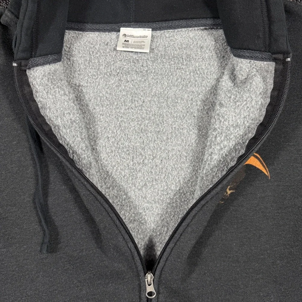 Pokemon Center Charizard Full Zip Hoodie Mens Medium Grey Black‎ 2019 Graphic